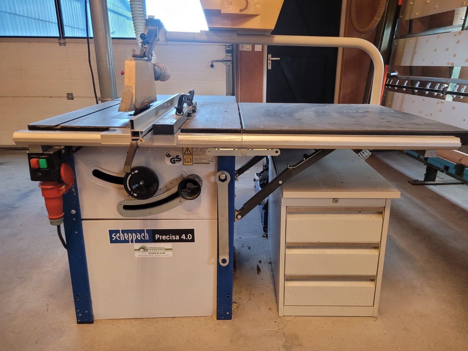 Scheppach Precisa 4.0 Professionele Tafelcirkelzaag 400 Volt, Ophalen, Cirkelzaag, Zo goed als nieuw, 1200 watt of meer