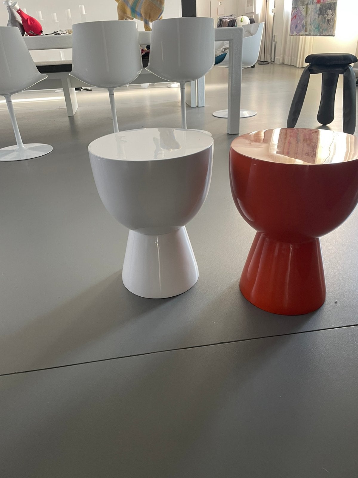 Pols potten bijzettafels set, Design, Rond, Zo goed als nieuw, Ophalen