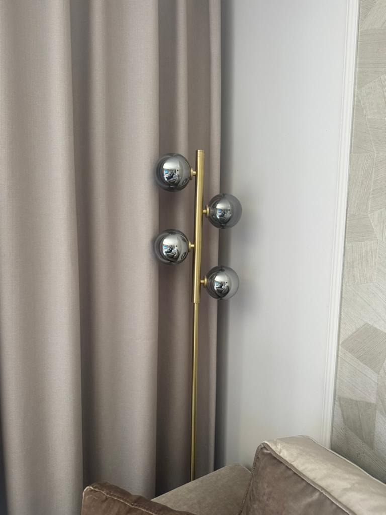 Kare Design vloerlamp Scala Balls goud, Huis en Inrichting, Lampen | Vloerlampen, Ophalen of Verzenden, Zo goed als nieuw, Glas