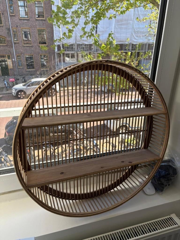 wandplank rotan, Huis en Inrichting, Woonaccessoires | Wandplanken en Boekenplanken, Ophalen, Zo goed als nieuw
