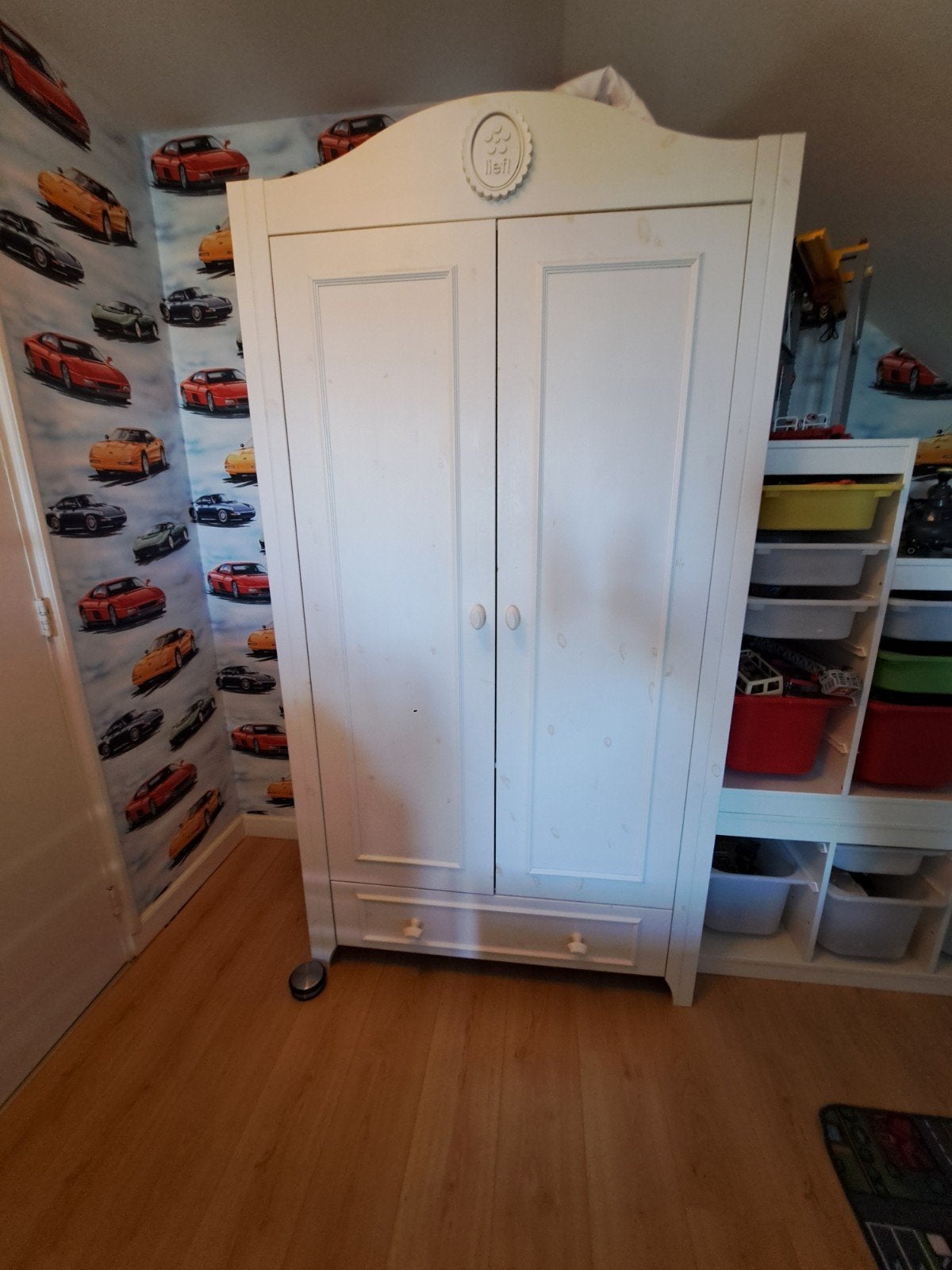 Witte Lief kledingkast met lade en hangruimte, Gebruikt, Kinderkamer, klassiek, 50 tot 100 cm, 150 tot 200 cm