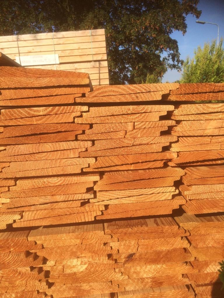 Douglas Zweeds rabat 170mm werkend voor maar €16,50 per m2, Ophalen of Verzenden, Nieuw, 250 cm of meer, Planken