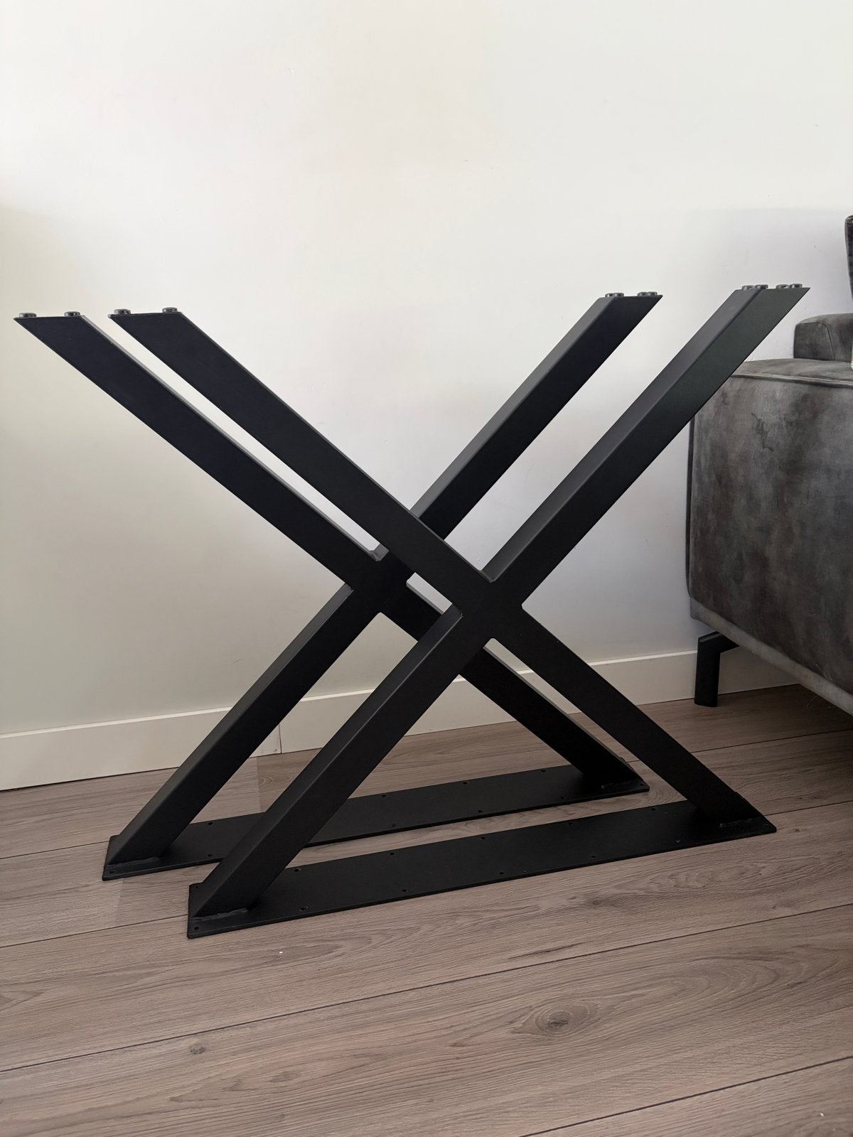 WOOOD tableau metalen X-poten voor eettafel, Ophalen, Tafelpoot, 50 tot 100 cm, Zo goed als nieuw