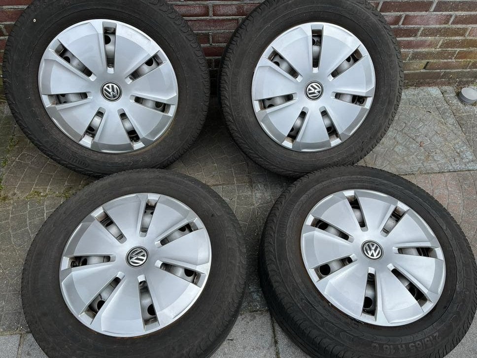 VW Transporter T5/T6 stalen velgen 215/65 R16 zomerbanden, Ophalen, 16 inch, Banden en Velgen, Zomerbanden