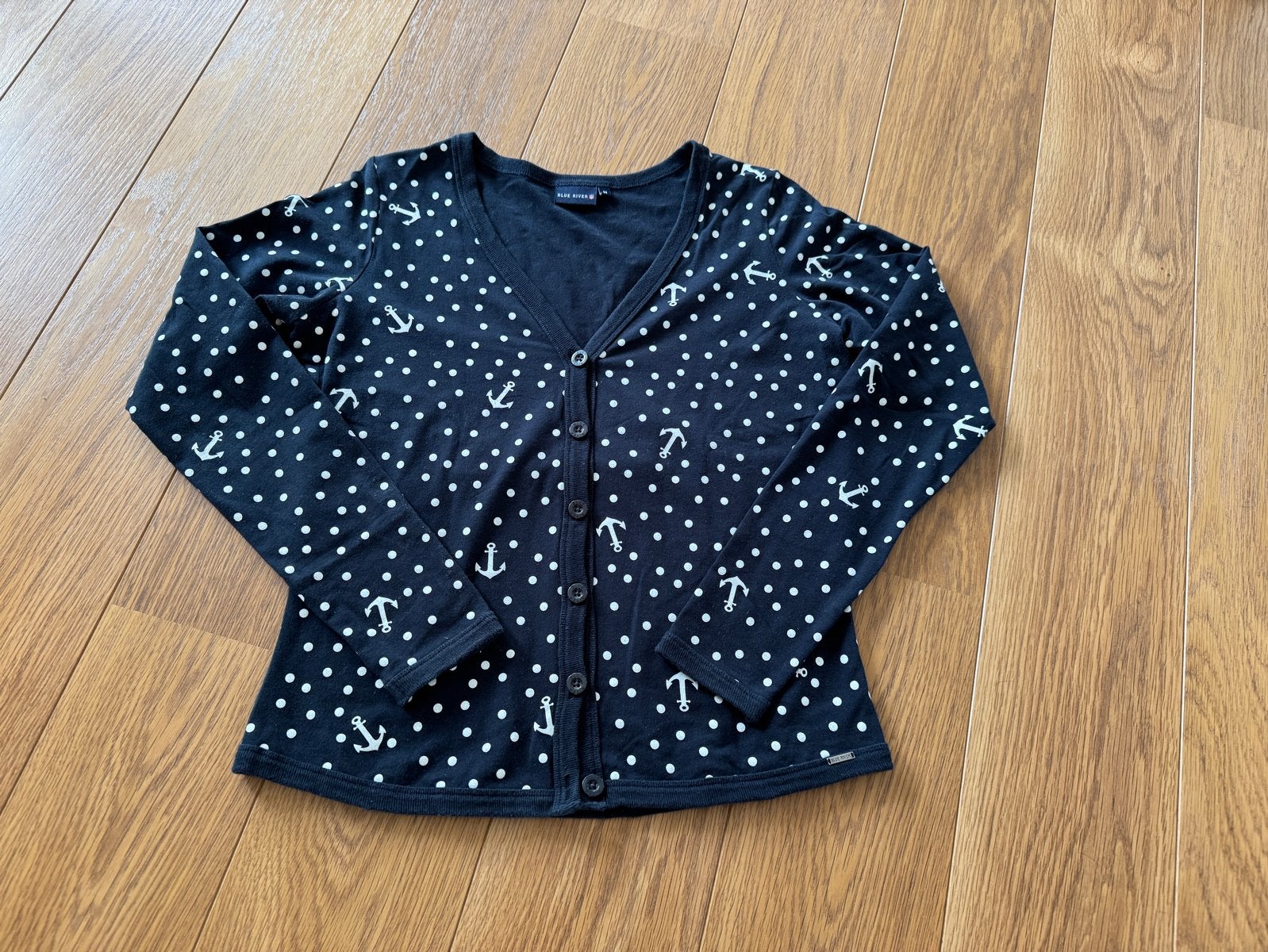 Mooi vestje Blue River Maat M Marine motief, Kleding | Dames, Ophalen of Verzenden, Zo goed als nieuw, Maat 38/40 (M), Blauw