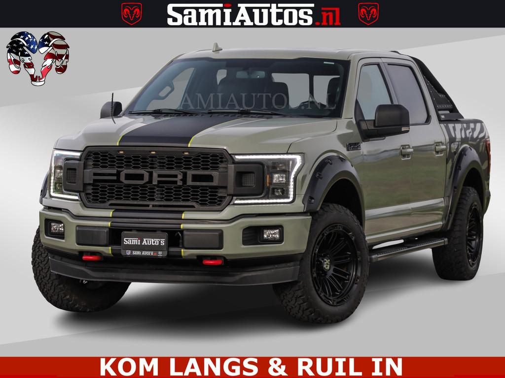Ford USA F-150 5.0 V8 4X4 | MAT OLIVE GREEN | ZEER DIK | CAM, Auto's, Ford Usa, Automaat, Stoelverwarming, Gebruikt, 5031 cc
