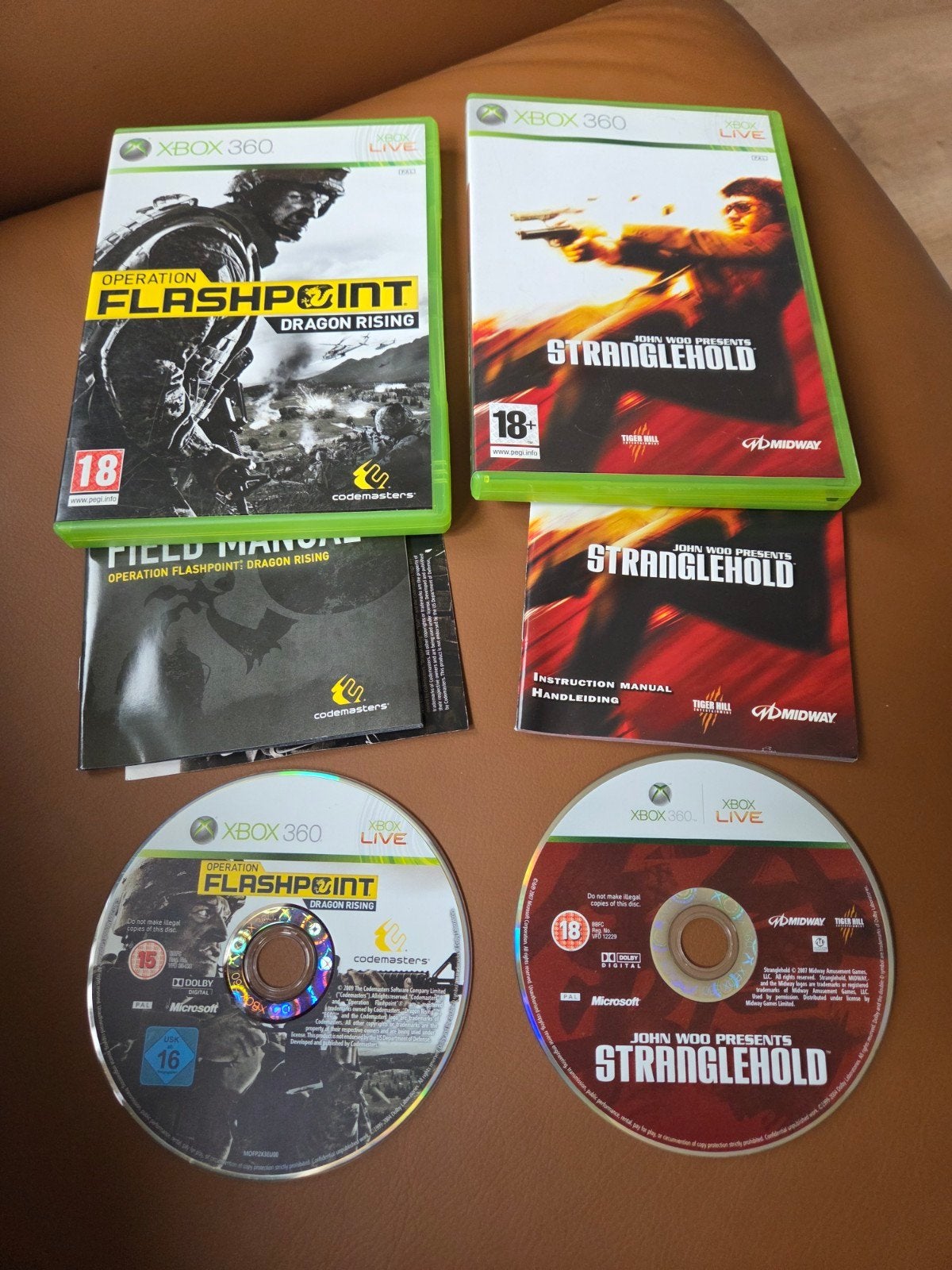 2x XBox 360 peration Flashpoint+ Stranglehold samen 9 euro, Avontuur en Actie, Vanaf 18 jaar, 1 speler, Ophalen of Verzenden