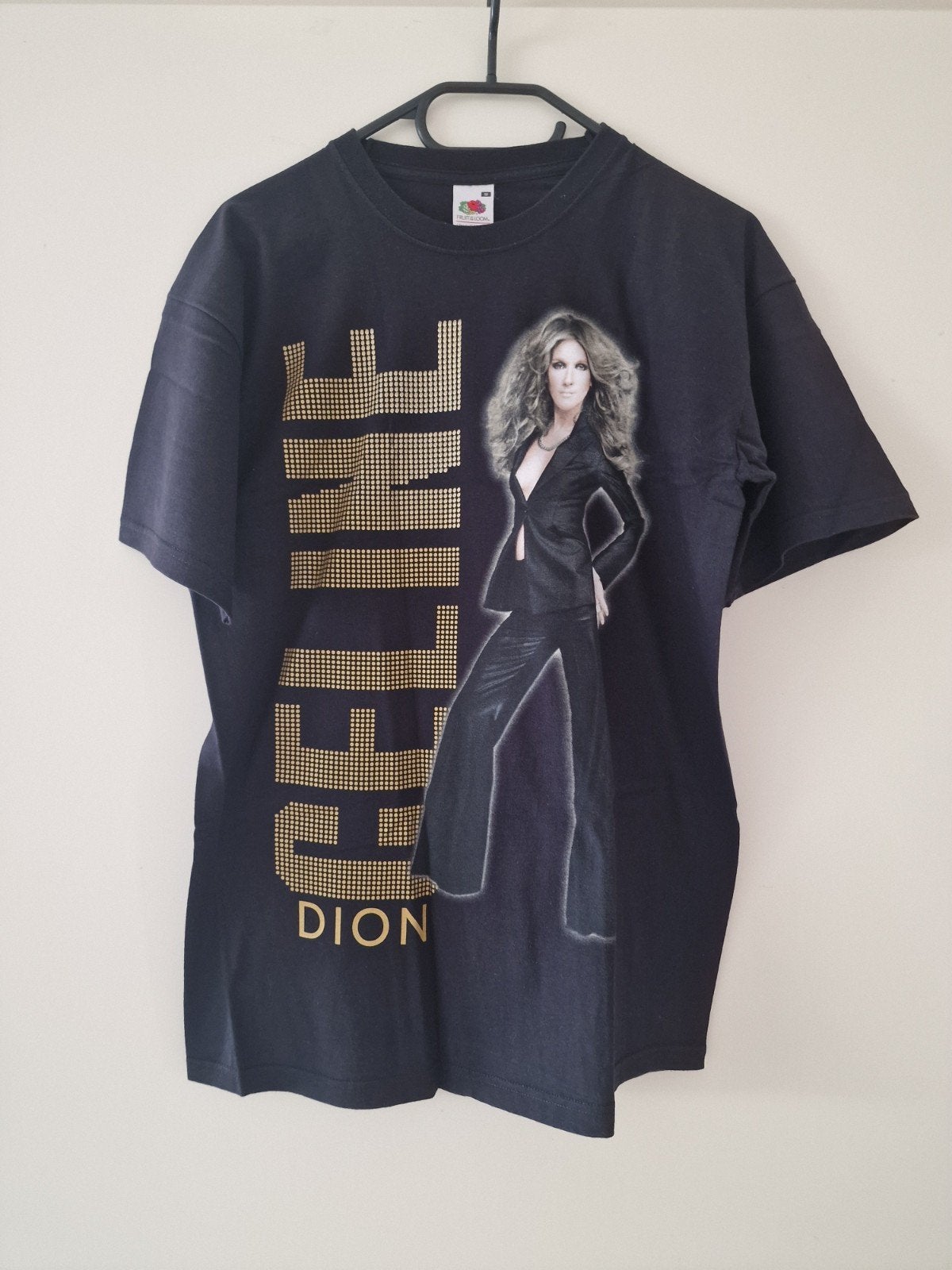 Celine Dion, t shirt., Verzenden, Zo goed als nieuw, Zwart, Korte mouw