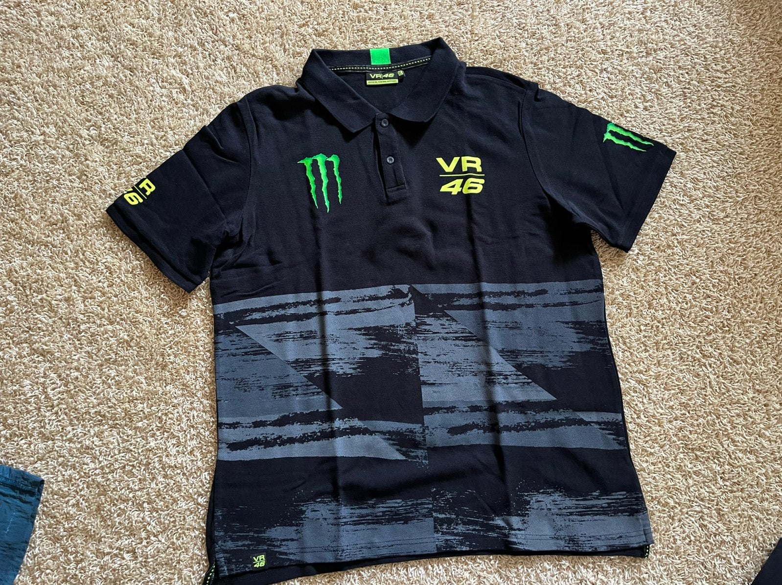 VR46 valentino rossi /monster polo shirt zwart mt. XL, Ophalen of Verzenden, Nieuw, Maat 56/58 (XL), Zwart