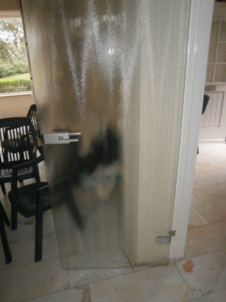 6 Glazen binnendeuren  veiligheidsglas, Ophalen, 80 tot 100 cm, Binnendeur, 200 tot 215 cm