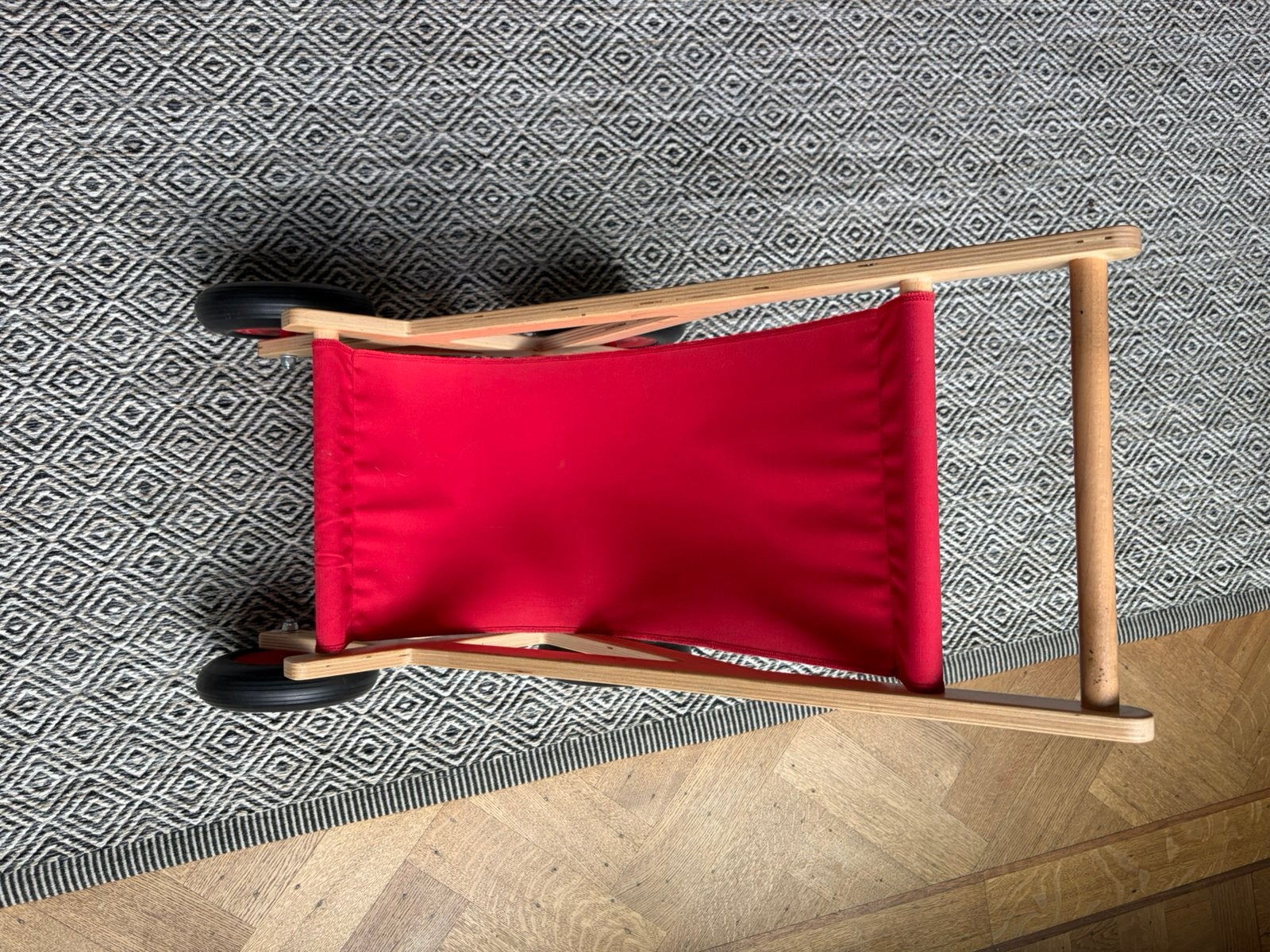 Van Dijk Toys houten poppenwagen/poppenbuggy - Rood, Kinderen en Baby's, Speelgoed | Buiten | Voertuigen en Loopfietsen, Ophalen