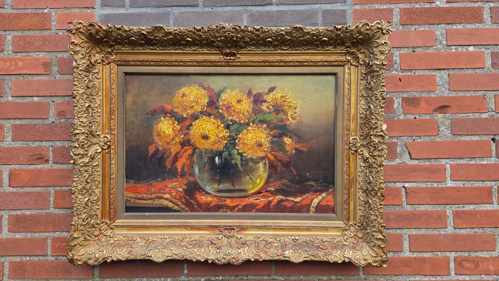 Prachtige schilderij olie verf 84 x 64, Ophalen of Verzenden