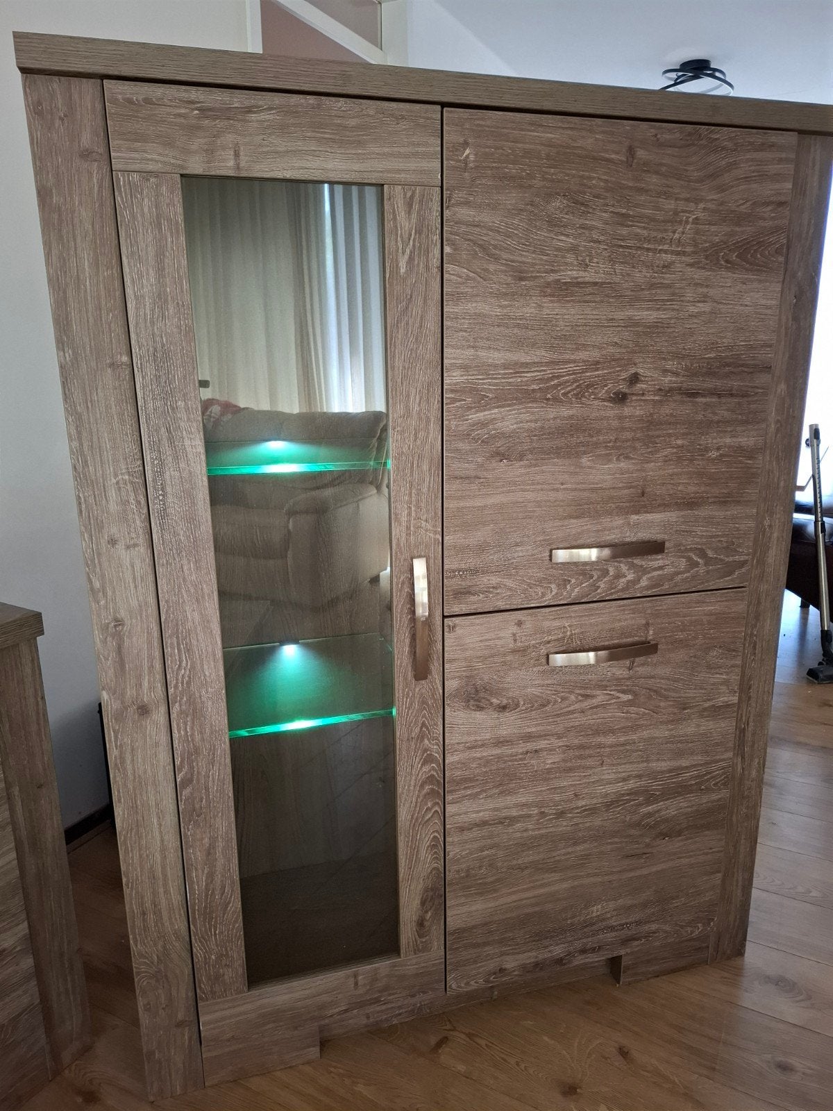 Meubelset. Houtkleur grijs/bruin maten zie foto., Ophalen, 50 tot 100 cm, Zo goed als nieuw, Minder dan 100 cm