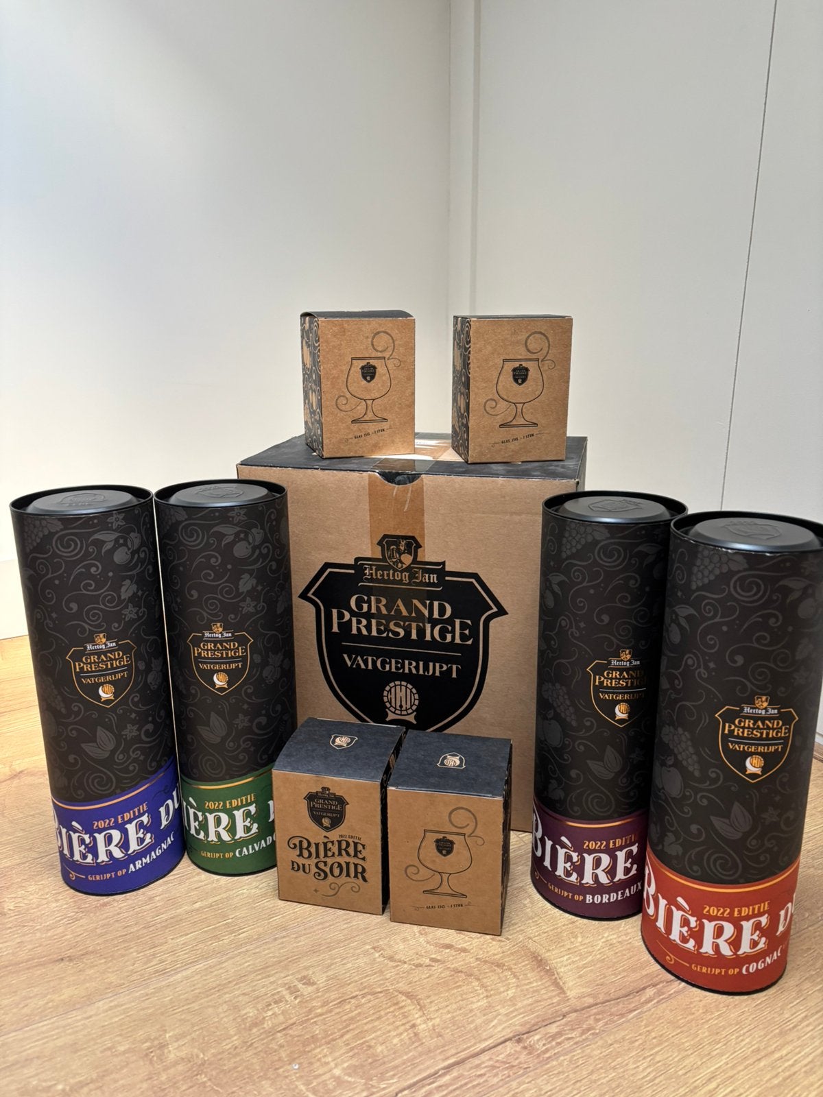 Hertog jan grandprestige vatgerijpt 2022 frankrijk compleet, Ophalen of Verzenden, Nieuw, Flesje(s), Hertog Jan