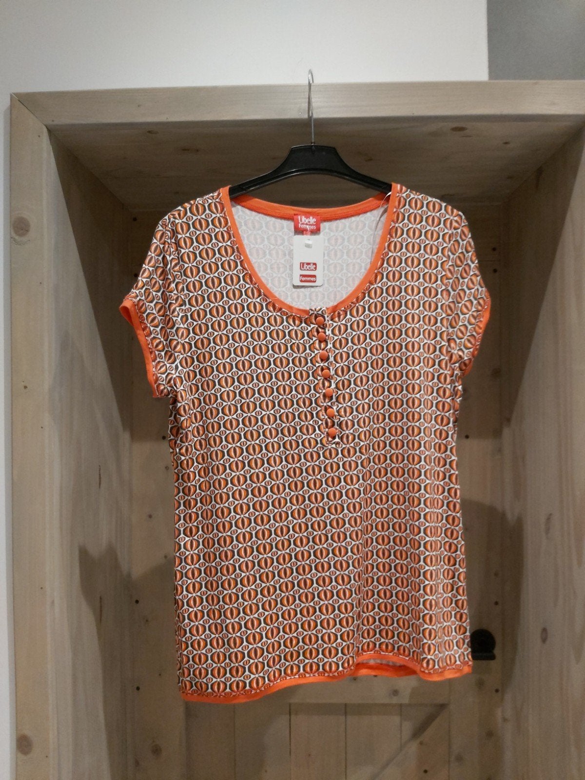 T-shirt met korte mouwen en print maat XXL  nieuw, Kleding | Dames, Ophalen, Maat 46/48 (XL) of groter, Libelle Femmes, Nieuw
