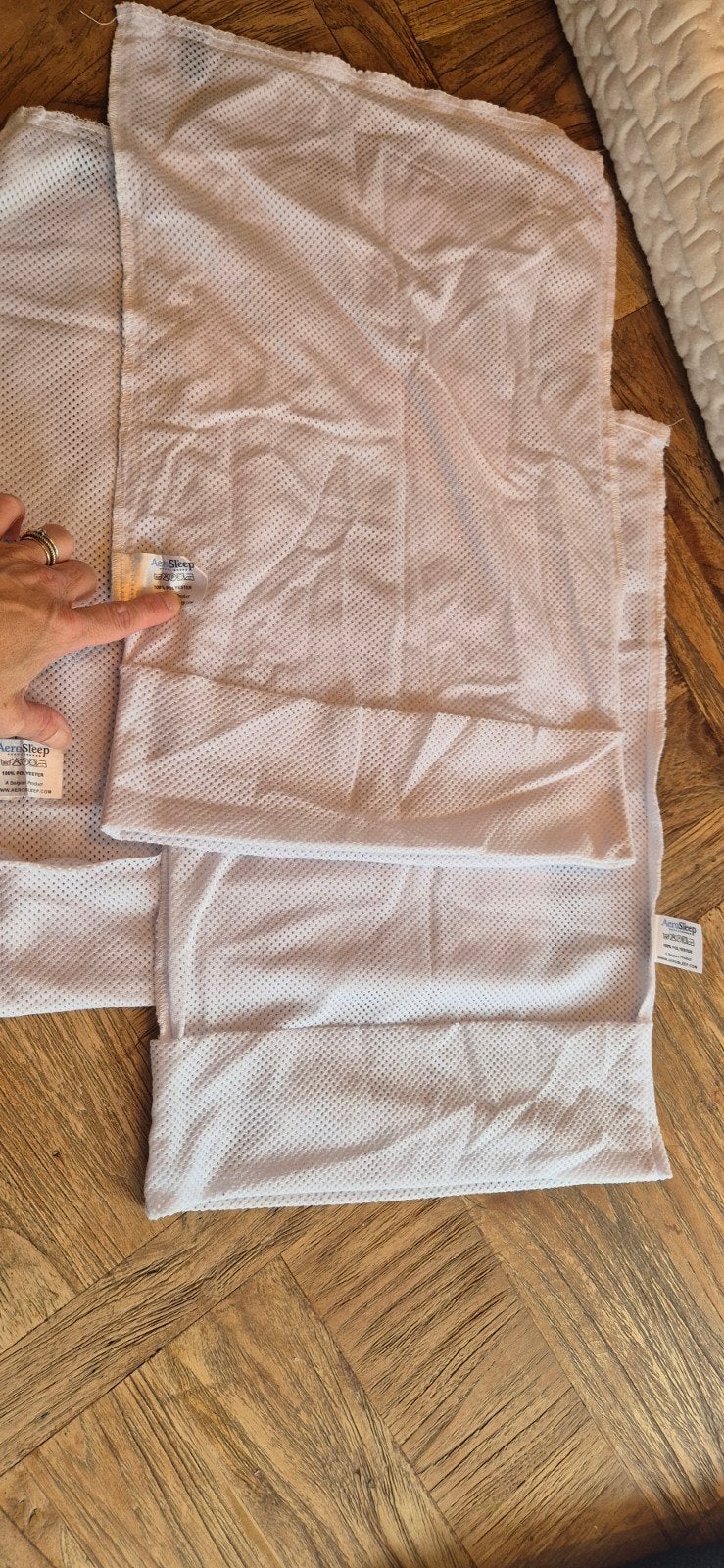 3x AeroSleep hoezen voor kinderkussen (Small 46x30cm), Jongetje of Meisje, Wit, Ophalen of Verzenden, Zo goed als nieuw
