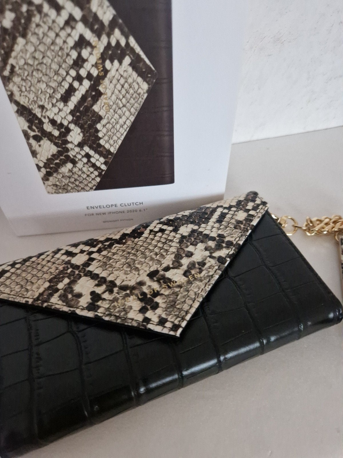 Ideal of sweden wallet iPhone clutch telefoon snake print, Zwart, Nieuw, Ideal of Sweden, Ophalen of Verzenden