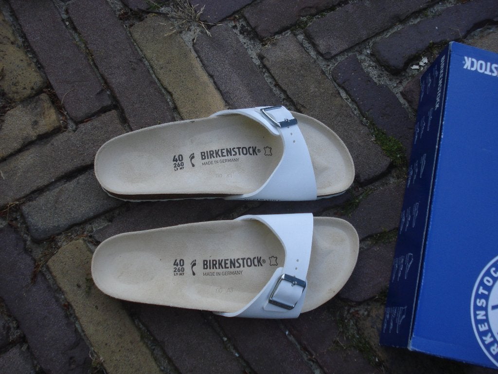 BIRKENSTOCK MADRID WIT 40 NIEUW GRATIS VERZENDING PER POST, Slippers, Verzenden, Wit, Nieuw