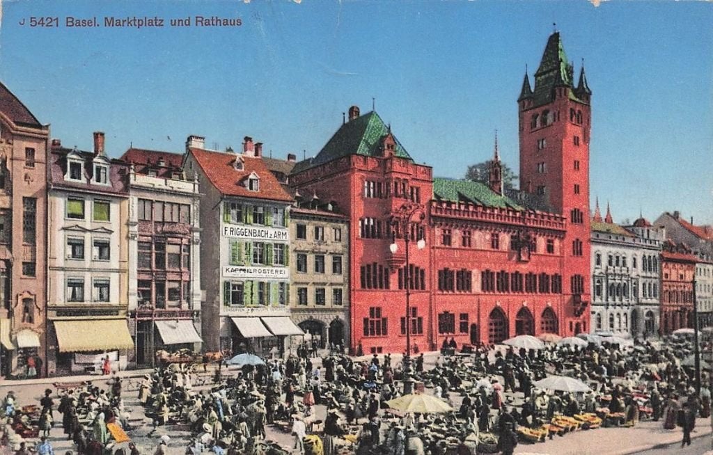 702-289-003 Basel Marktplatz Und Rathaus, Verzenden, Voor 1920, Overig Europa