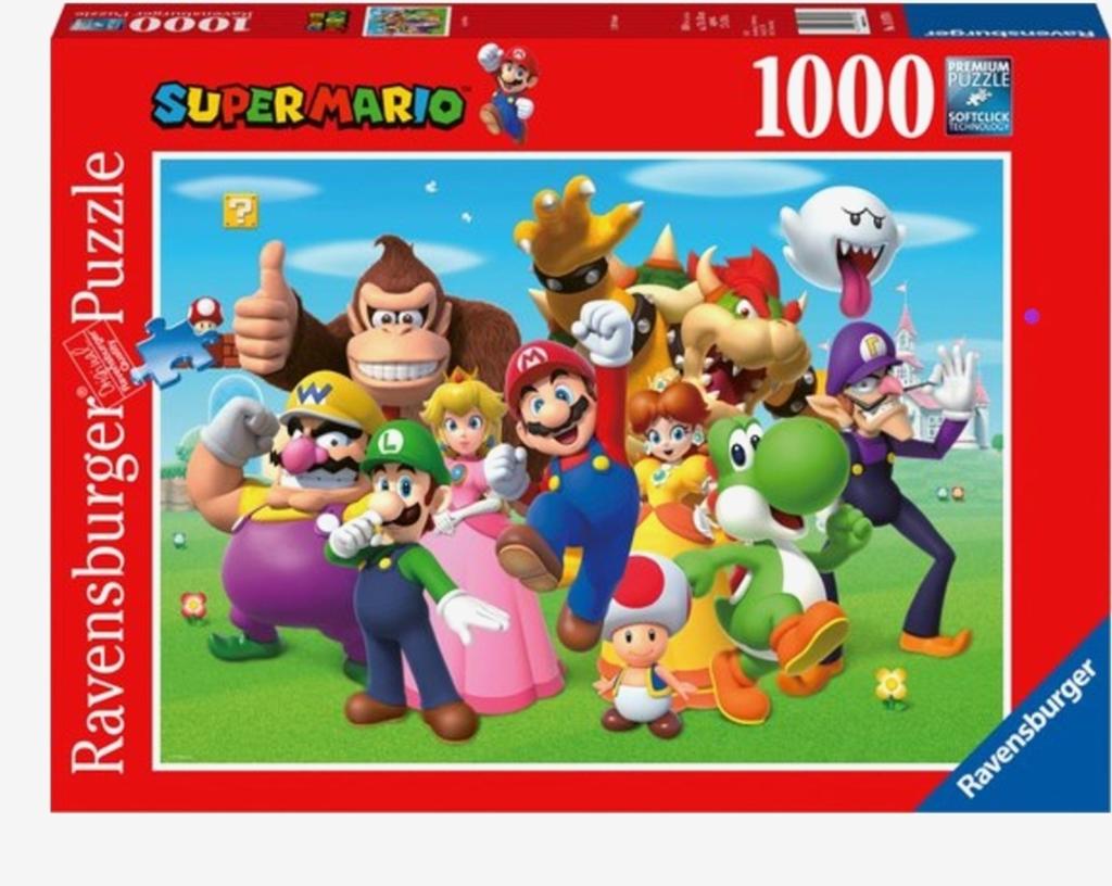 Super Mario puzzel 1000 stukjes, Ophalen of Verzenden, 500 t/m 1500 stukjes, Zo goed als nieuw