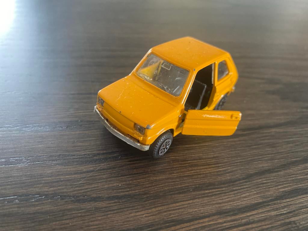 Vintage Gele Speelgoedauto met Openende Deur, Ophalen of Verzenden, Zo goed als nieuw