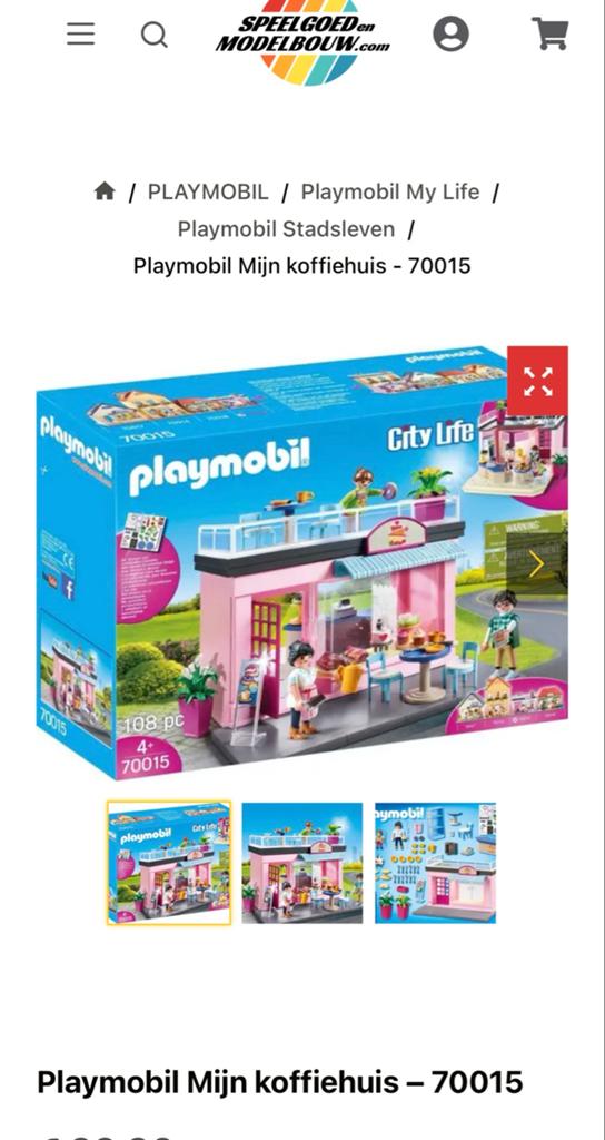 Playmobil Mijn Koffiehuis - 70015 - Complete set, Kinderen en Baby's, Speelgoed | Playmobil, Ophalen of Verzenden, Zo goed als nieuw