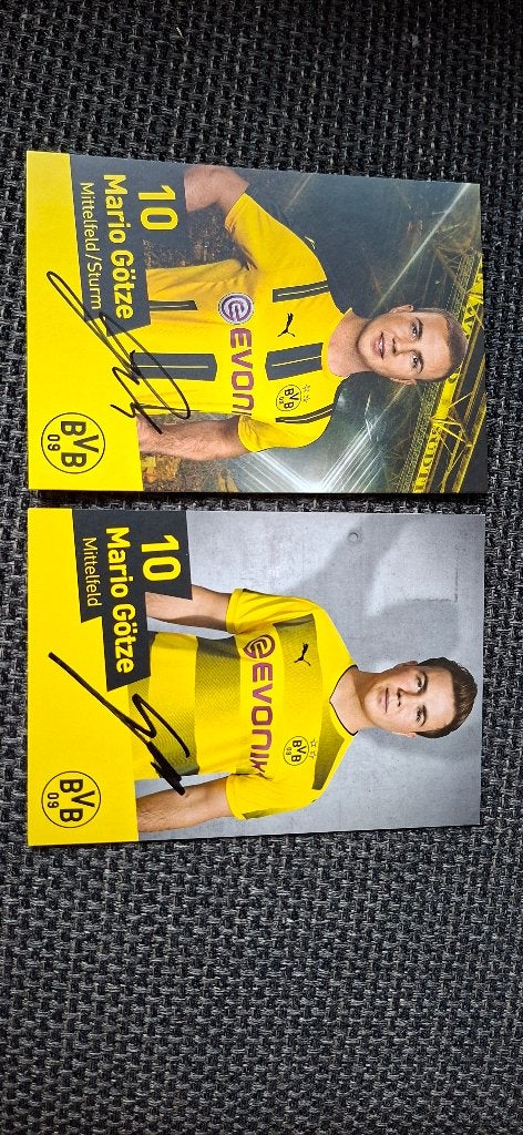 Spelerskaart met handtekening; Mario Gotze # Dortmund PSV, Ophalen of Verzenden, Nieuw, Buitenlandse clubs, Spelerskaart