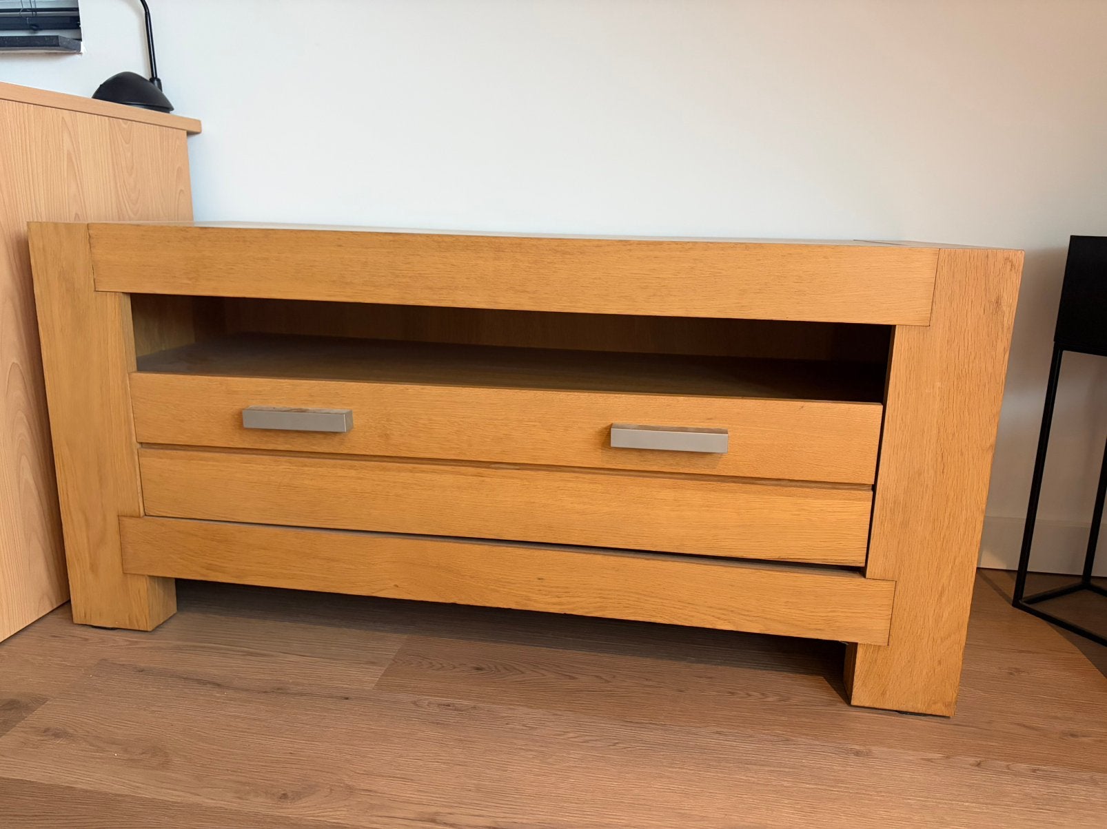 Televisiemeubel hout, Ophalen, Gebruikt, 100 tot 150 cm, Minder dan 100 cm