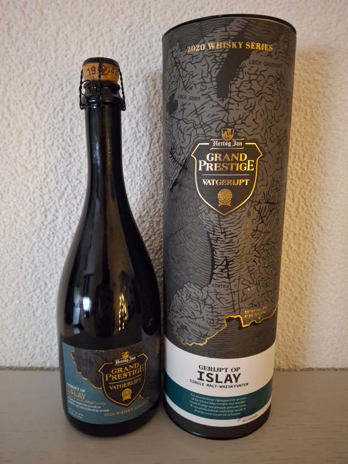 Hertog Jan Grand Prestige Vatgerijpt 2020 Whisky Serie-Islay, Verzamelen, Biermerken, Ophalen of Verzenden, Nieuw, Flesje(s), Hertog Jan