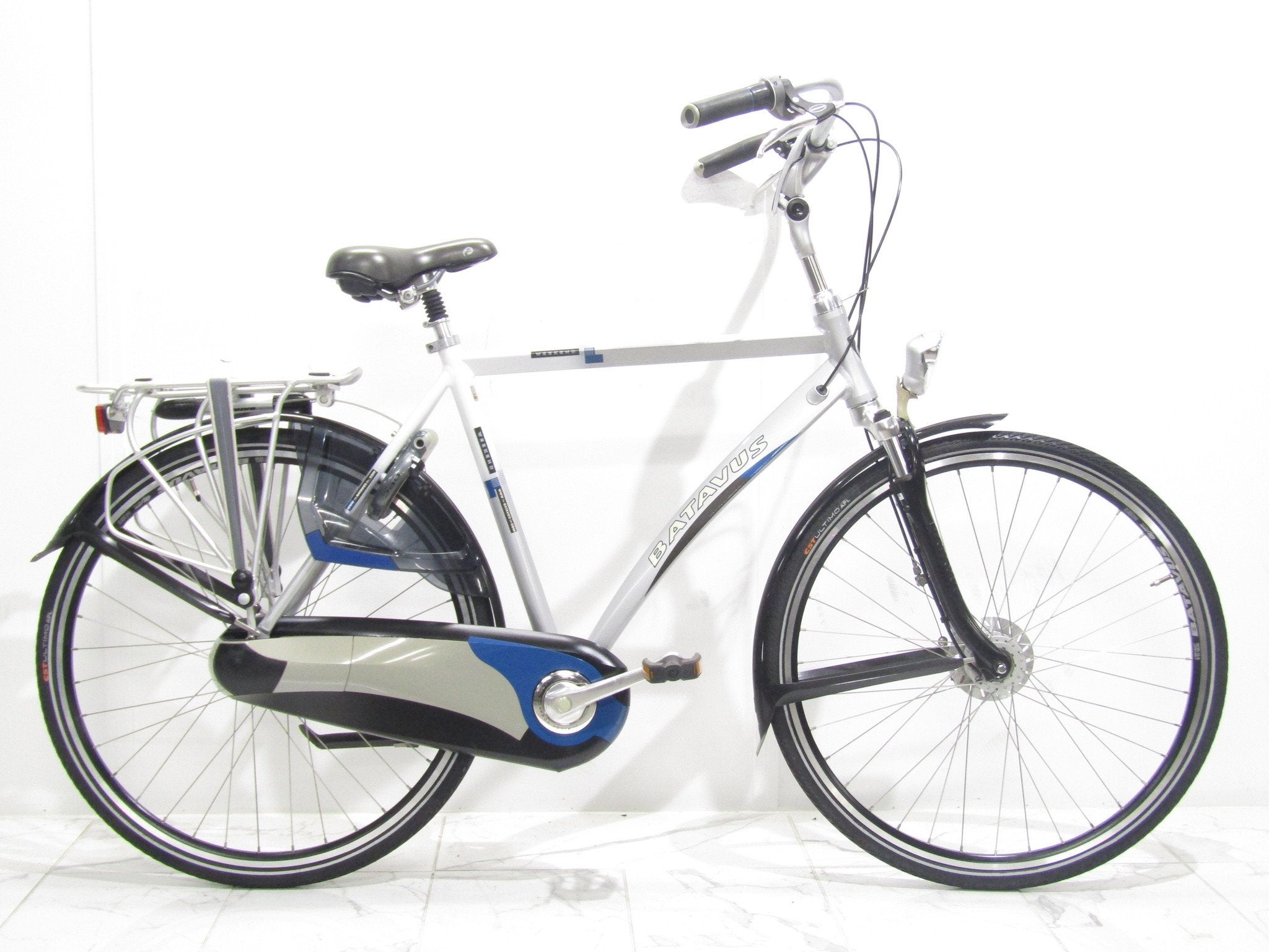Batavus Weekend (scheur in het frame) grijs heren 57cm 28inc, 57 tot 61 cm, Gebruikt, Batavus, Versnellingen