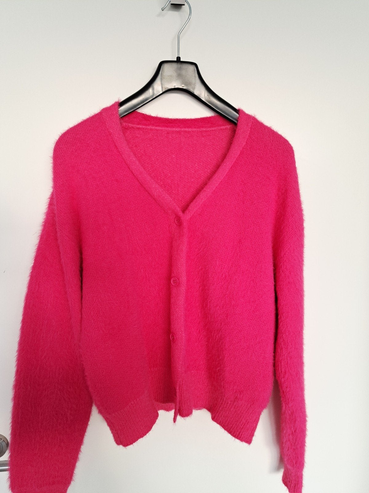 vest fluffy tot maat 44 fuchsia, Verzenden, Zo goed als nieuw, Roze