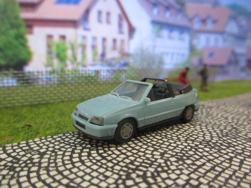 Opel Kadett E Gsi Cabrio - Herpa mintgroen, Ophalen of Verzenden, Zo goed als nieuw, Auto, Herpa