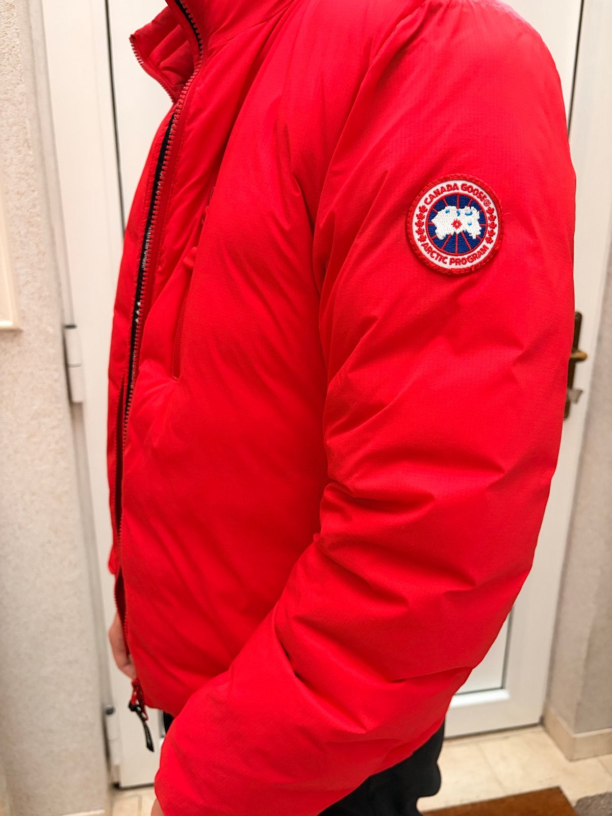 Canada Goose Lodge Down Rood, Kleding | Heren, Jassen | Winter, Ophalen, Zo goed als nieuw, Maat 46 (S) of kleiner, Rood