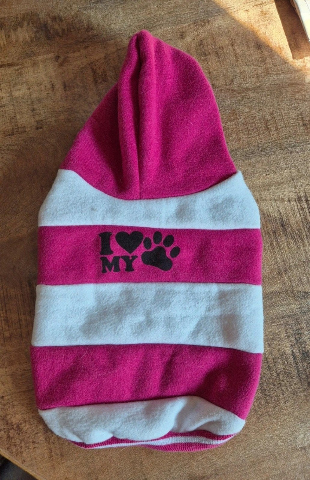 Honden hoodie. Ruglengte 23 cm. Maat S. Amper gedragen, Dieren en Toebehoren, Ophalen of Verzenden, Zo goed als nieuw, Hondentrui