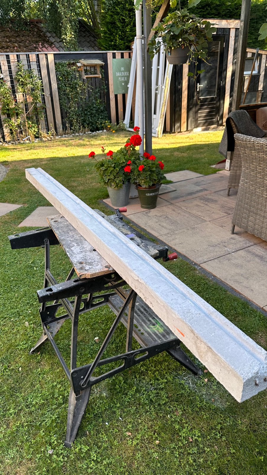 Beton latei, Ophalen, Gebruikt