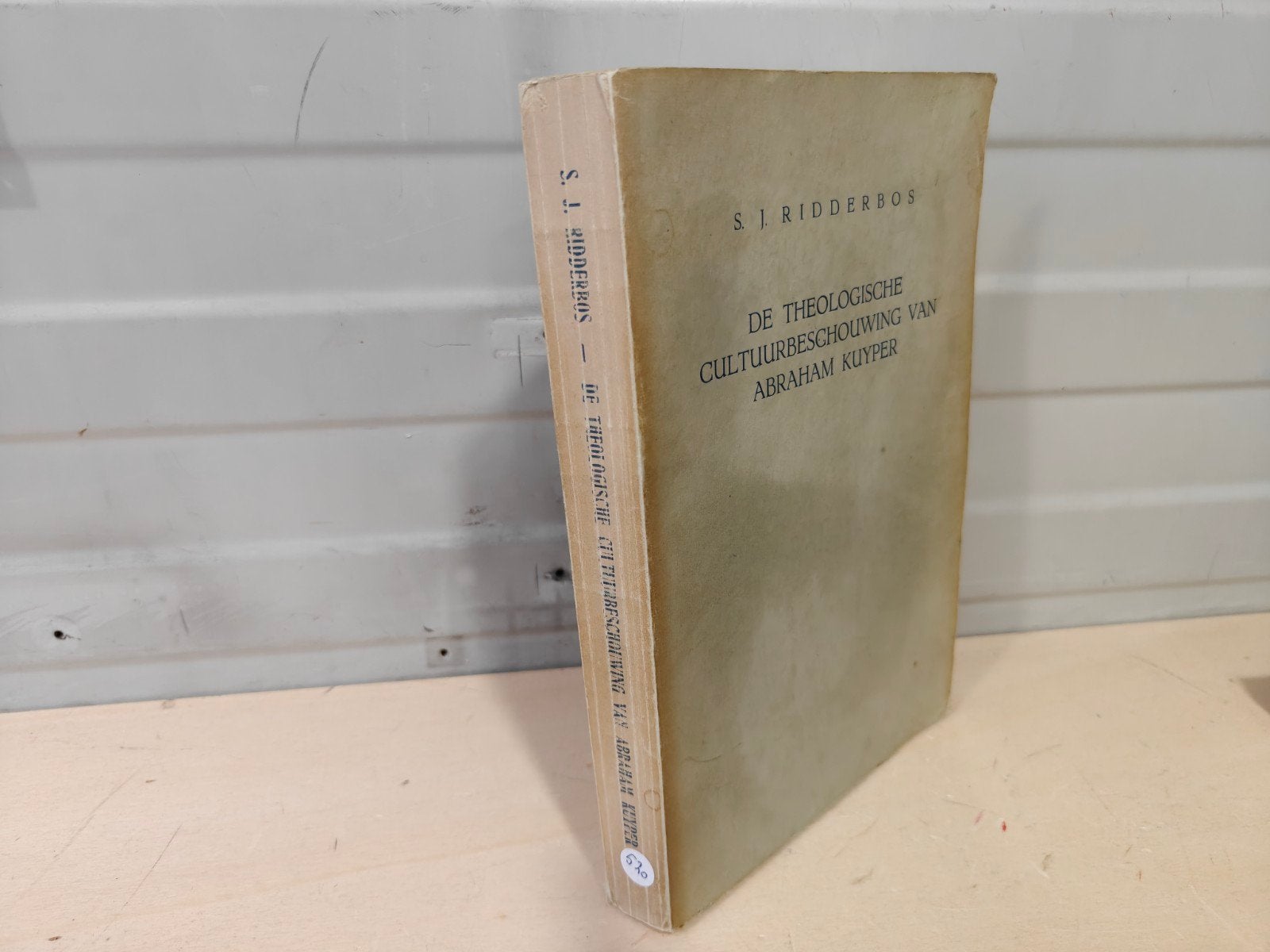 Nr. 520 S.J. Ridderbos. De Theologische Cultuurbeschouwing v, Gelezen, Christendom | Protestants, Ophalen of Verzenden, S.J. Ridderbos