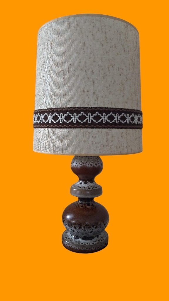 Vintage fat lava lamp,spaceage, keramische voet, 57 cm hoog, Antiek en Kunst, Ophalen of Verzenden