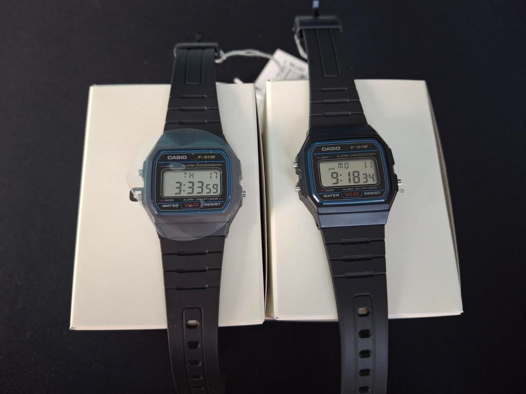 2x casio f91w, Casio, Kunststof, Polshorloge, Kunststof