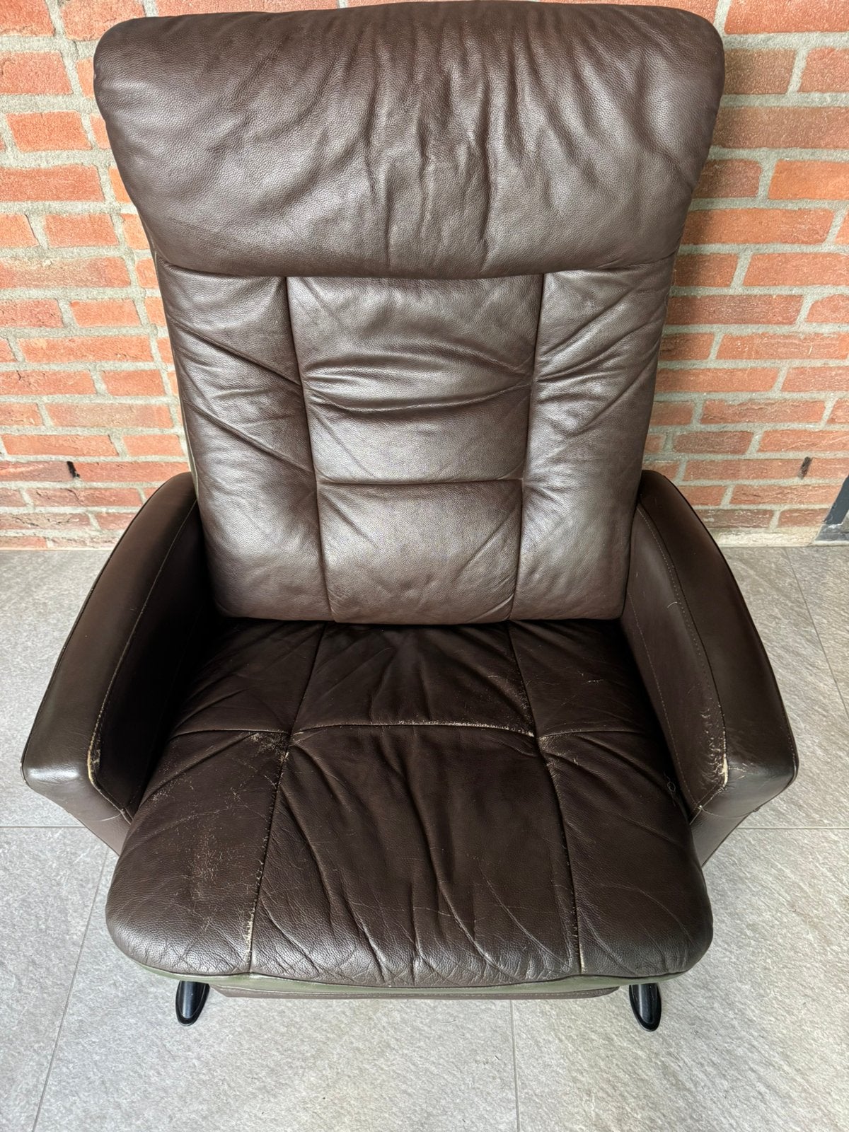 Gratis relax fauteuil, Huis en Inrichting, Ophalen, Gebruikt, Minder dan 75 cm, Leer