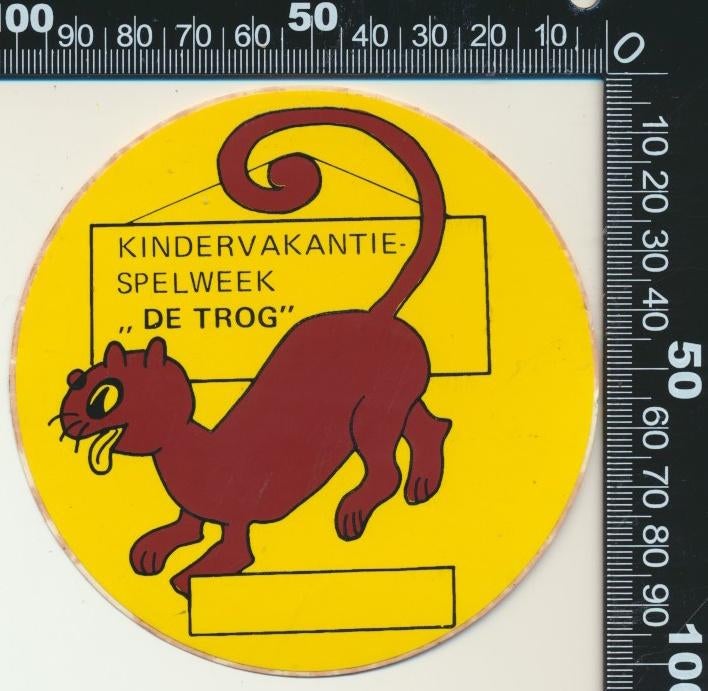 Sticker: Kindervakantiespelweek De Trog, Verzamelen, Stickers, Zo goed als nieuw, Bedrijf of Vereniging, Ophalen of Verzenden