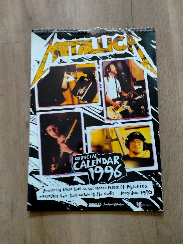 Metallica 1996 vintage kalender muziek hardrock metal, Verzenden, Gebruikt, Overige typen