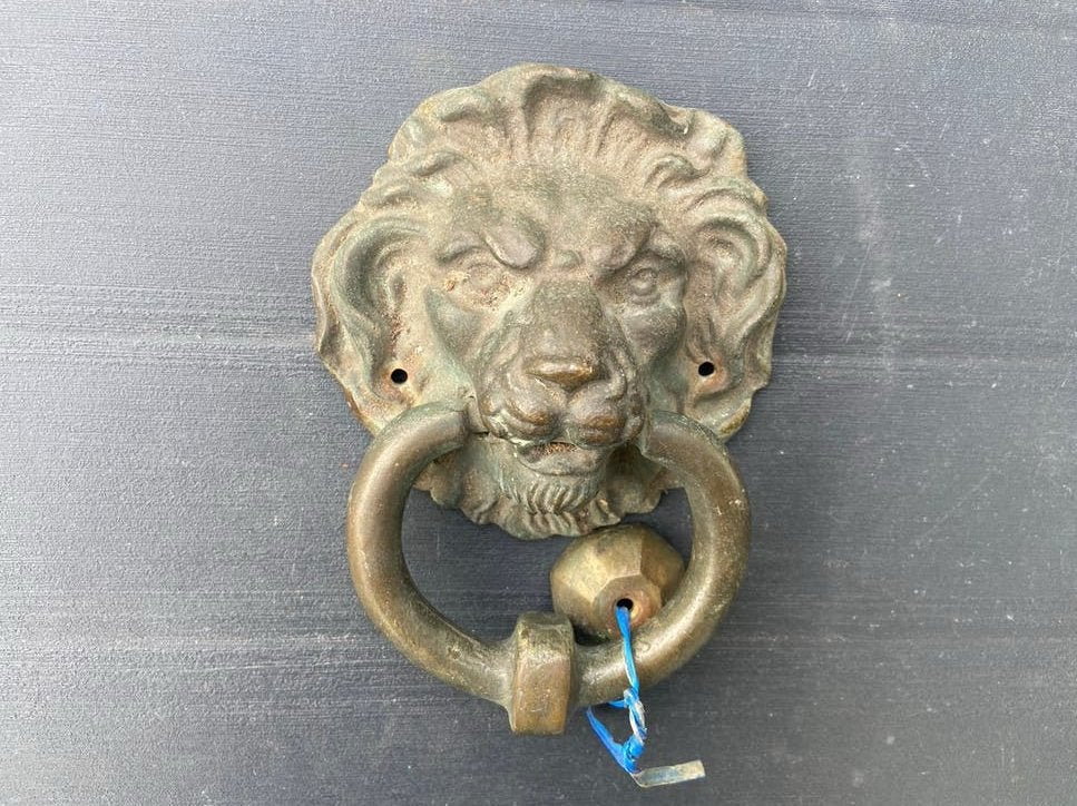 Deurklopper met onderplaatje, Ophalen of Verzenden, Koper