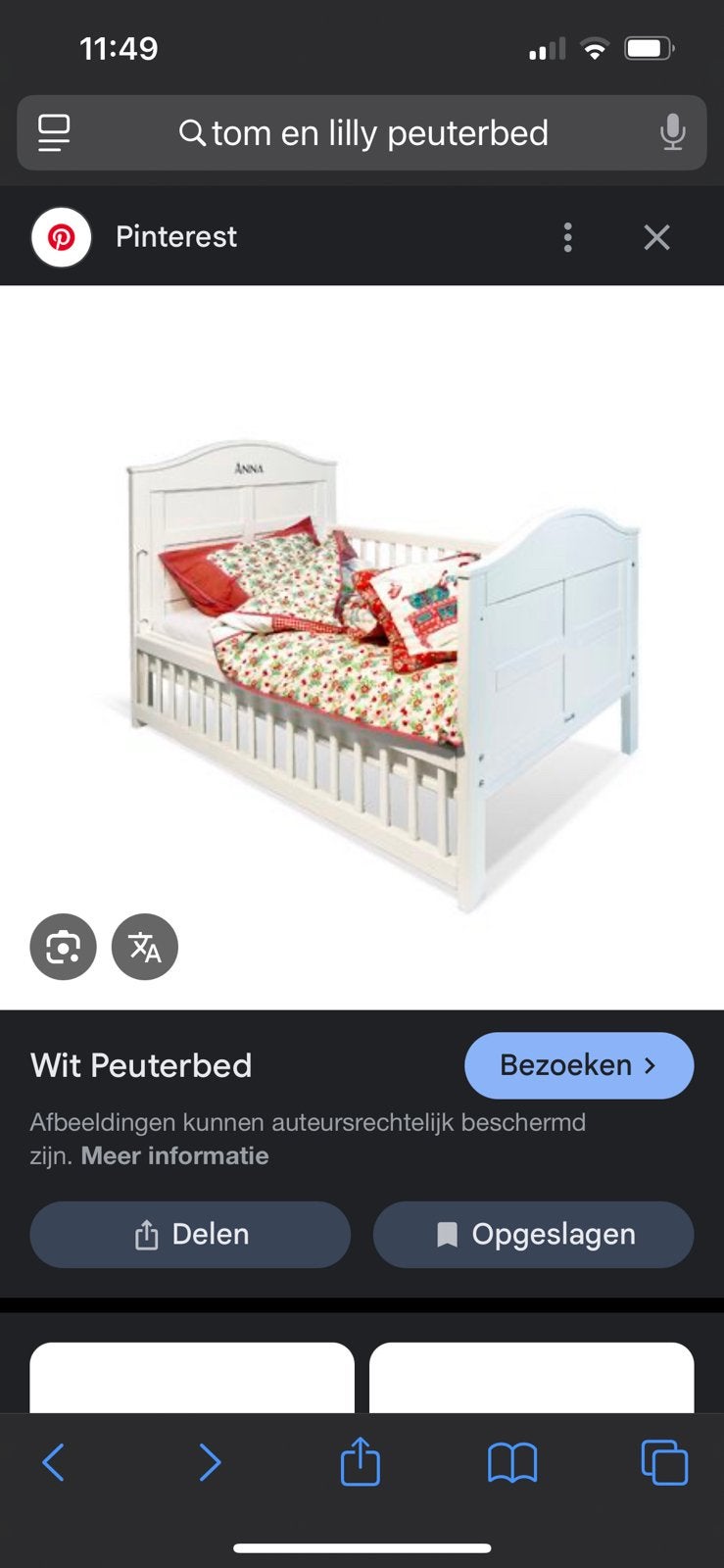 Peuterbed, meegroeibed, 1 persoonsbed Tom en Lilly, Kinderen en Baby's, Ophalen, Gebruikt, 70 tot 85 cm, Lattenbodem