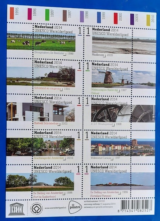 NVPH V3209-3218 UNESCO Nederlands Werelderfgoed - 2014, Verzenden, Na 1940, Postfris