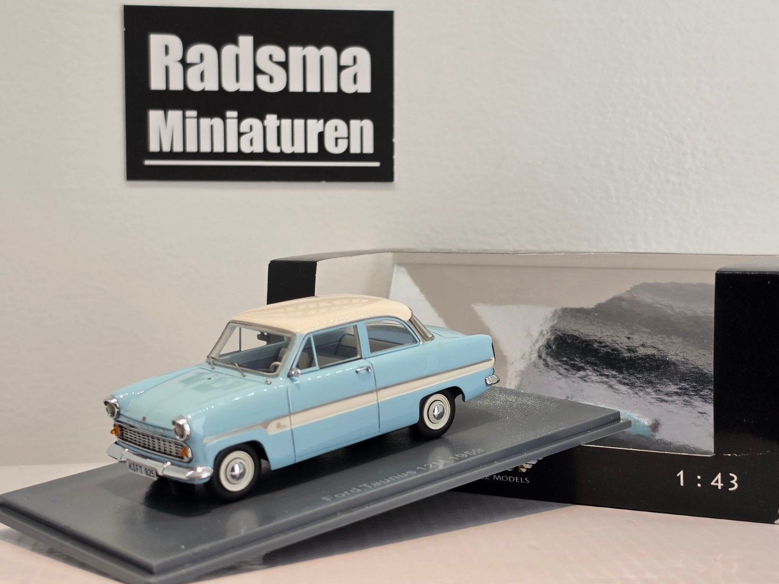 Ford taunus 12M 1959 - Blue/white - 1:43 Neo Scale Models, Overige merken, Auto, Neo Scale Models, Nieuw