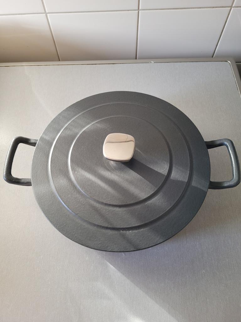 Gietijzeren braadpan zgan, Ophalen of Verzenden, Zo goed als nieuw, Gietijzer, Koekenpan of Braadpan