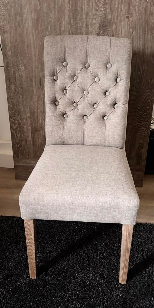 Eettafel met 6 stoelen - 190x90 cm, Ophalen, Zo goed als nieuw, 4 tot 6 stoelen