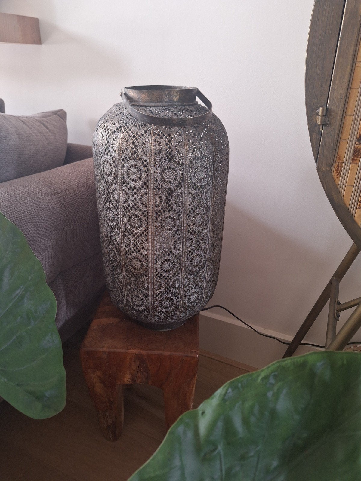 Staande lamp tafellamp India H57x30 Light & Living, Ophalen of Verzenden, Overige kleuren, Glas, Minder dan 50 cm