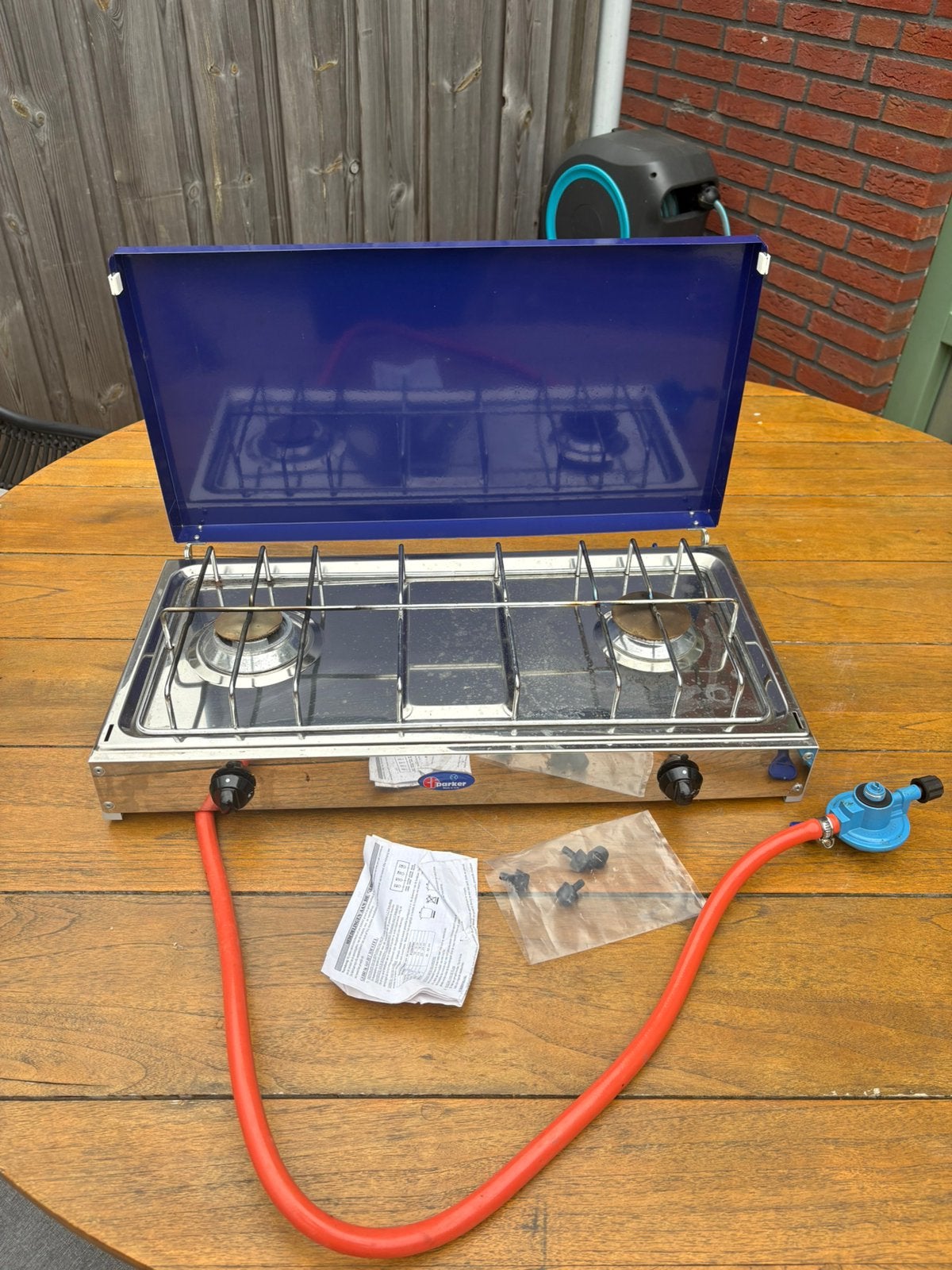 Parker 2 pits camping kooktoestel, Caravans en Kamperen, Ophalen, Zo goed als nieuw