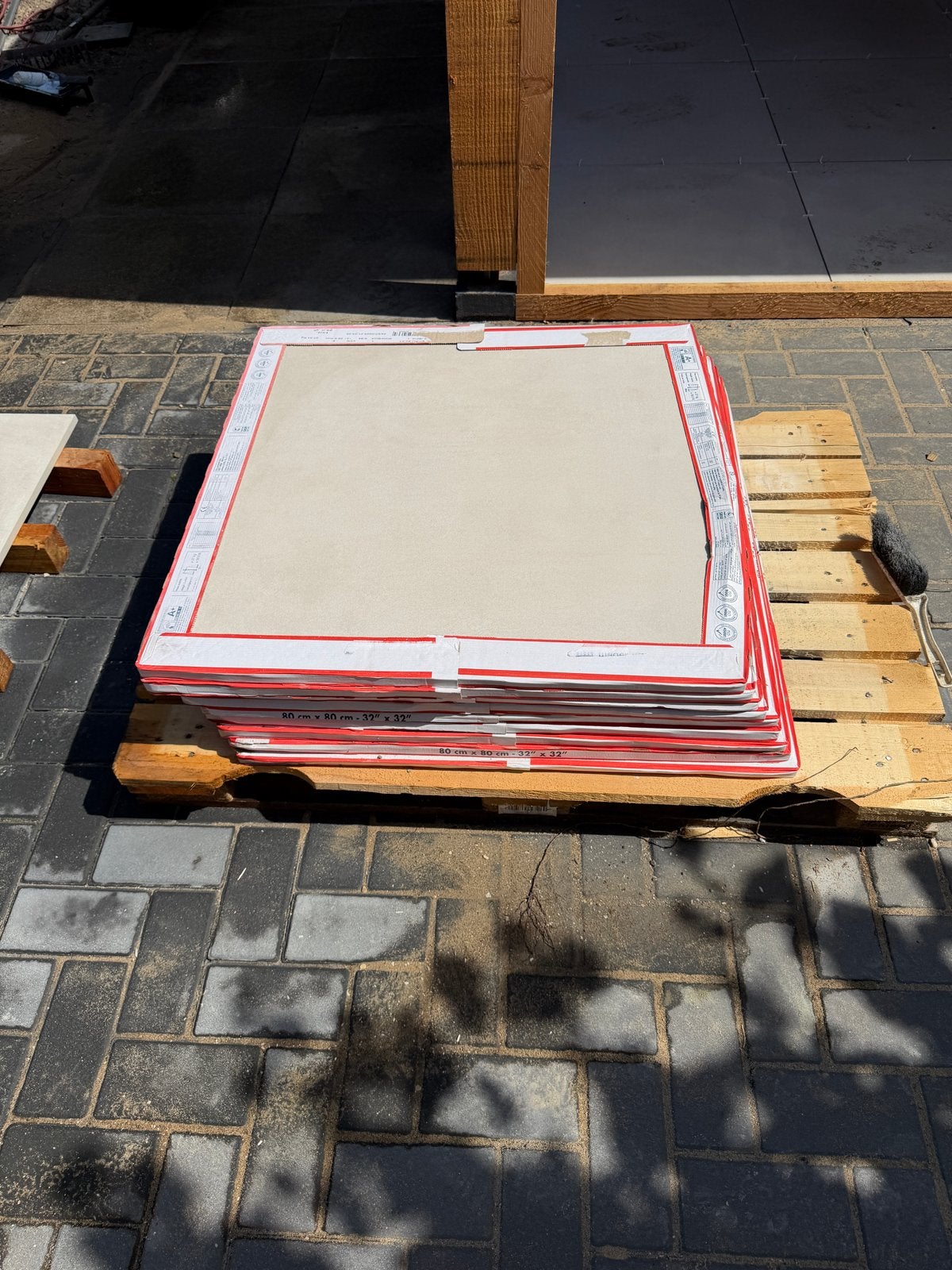 Keramisch buiten tegel 80x80cm licht grijs, Ophalen, 60 cm of meer, Nieuw, Minder dan 5 m²